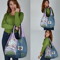 Climbing Grocery Bag Mountain Art Retro Style