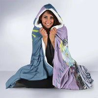 Climbing Hooded Blanket Mountain Art Retro Style