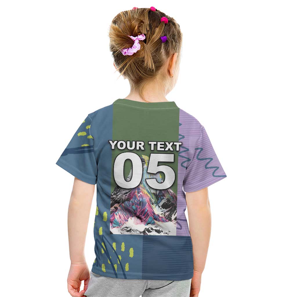 Custom Climbing Kid T Shirt Mountain Art Retro Style