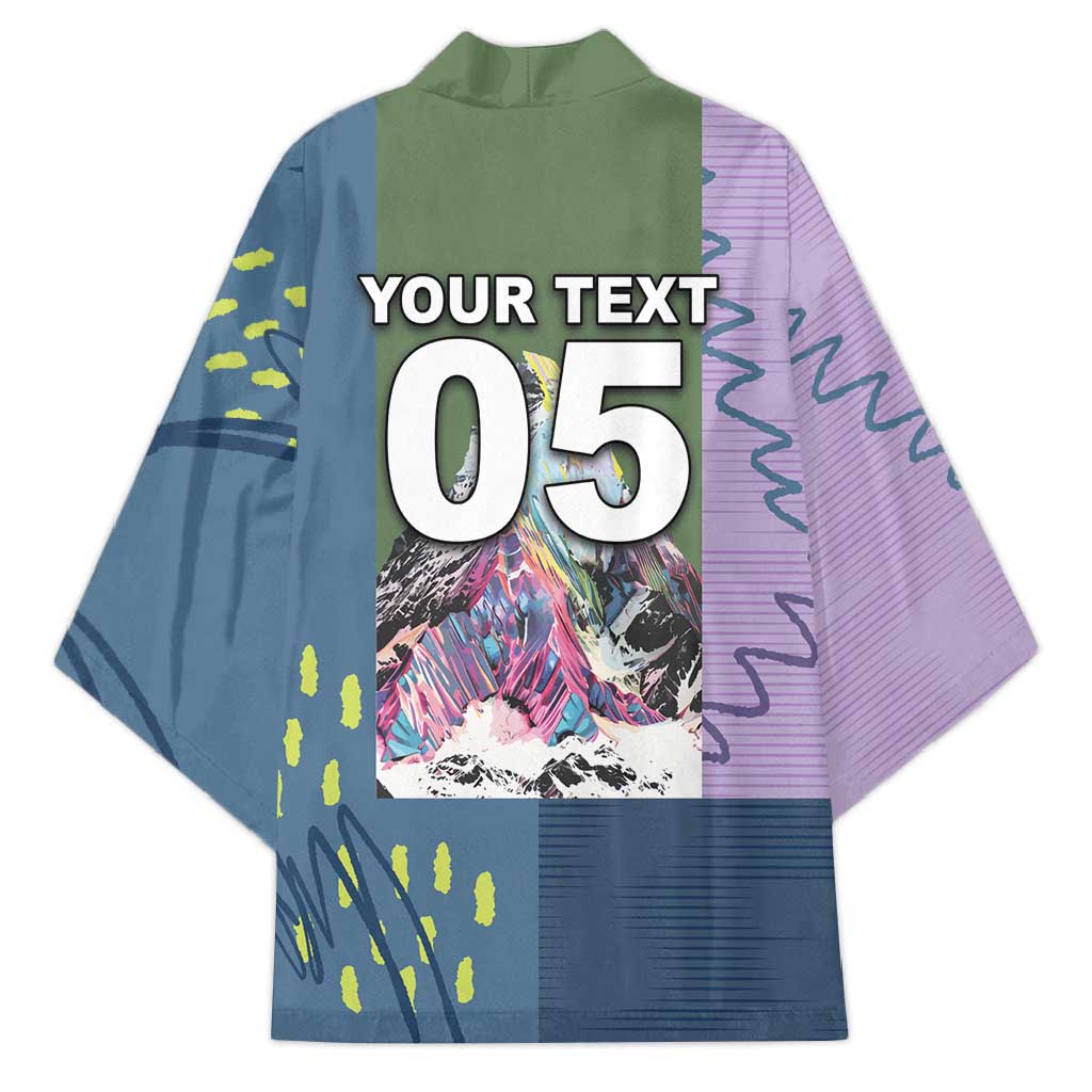 Custom Climbing Kimono Mountain Art Retro Style