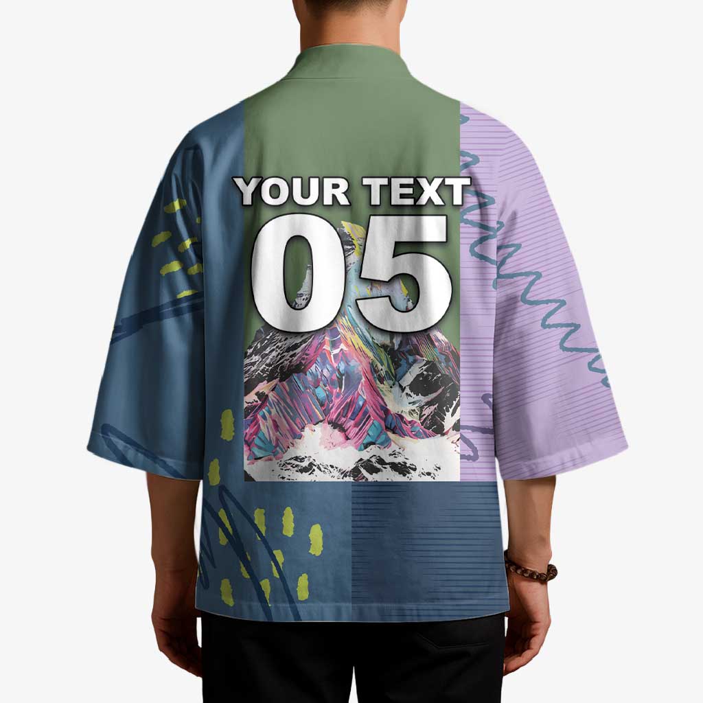 Custom Climbing Kimono Mountain Art Retro Style