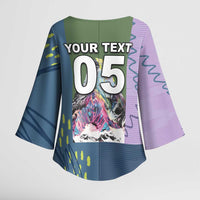 Custom Climbing Kimono Sleeve Blouse Mountain Art Retro Style