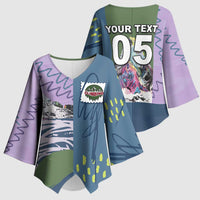 Custom Climbing Kimono Sleeve Blouse Mountain Art Retro Style