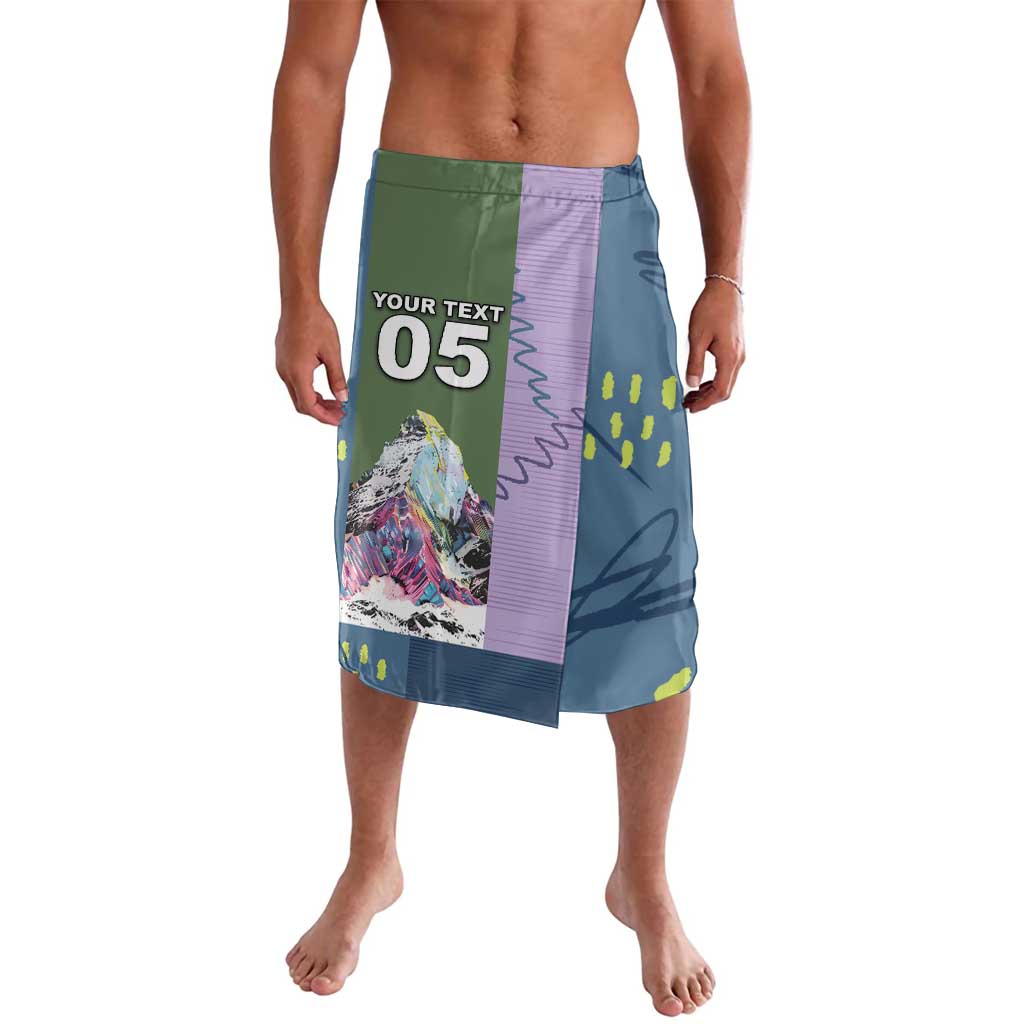 Custom Climbing Lavalava Mountain Art Retro Style