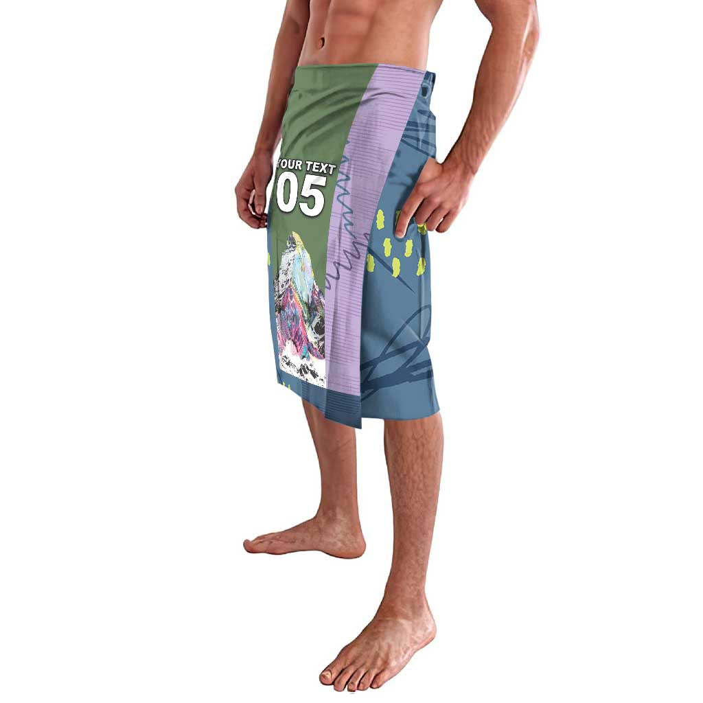 Custom Climbing Lavalava Mountain Art Retro Style
