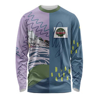 Custom Climbing Long Sleeve Shirt Mountain Art Retro Style
