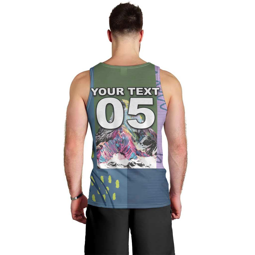 Custom Climbing Men Tank Top Mountain Art Retro Style