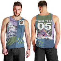 Custom Climbing Men Tank Top Mountain Art Retro Style