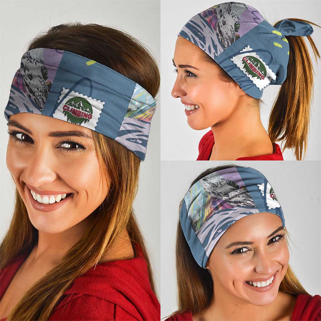 Climbing Neck Gaiter Mountain Art Retro Style