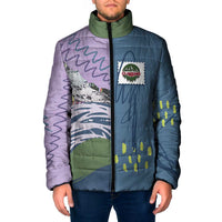 Custom Climbing Padded Jacket Mountain Art Retro Style