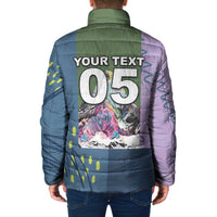 Custom Climbing Padded Jacket Mountain Art Retro Style