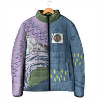 Custom Climbing Padded Jacket Mountain Art Retro Style