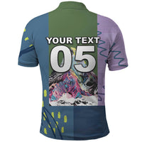 Custom Climbing Polo Shirt Mountain Art Retro Style