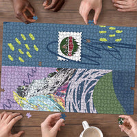 Climbing Puzzle Mountain Art Retro Style