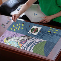 Climbing Puzzle Mountain Art Retro Style