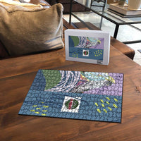 Climbing Puzzle Mountain Art Retro Style