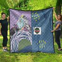 Climbing Quilt Mountain Art Retro Style