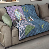 Climbing Quilt Mountain Art Retro Style