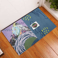 Climbing Rubber Doormat Mountain Art Retro Style