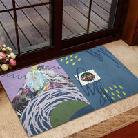 Climbing Rubber Doormat Mountain Art Retro Style
