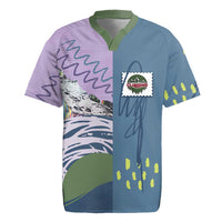 Custom Climbing Rugby Jersey Mountain Art Retro Style