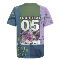 Custom Climbing Rugby Jersey Mountain Art Retro Style