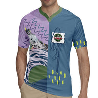 Custom Climbing Rugby Jersey Mountain Art Retro Style