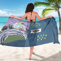 Climbing Sarong Mountain Art Retro Style