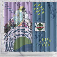 Climbing Shower Curtain Mountain Art Retro Style