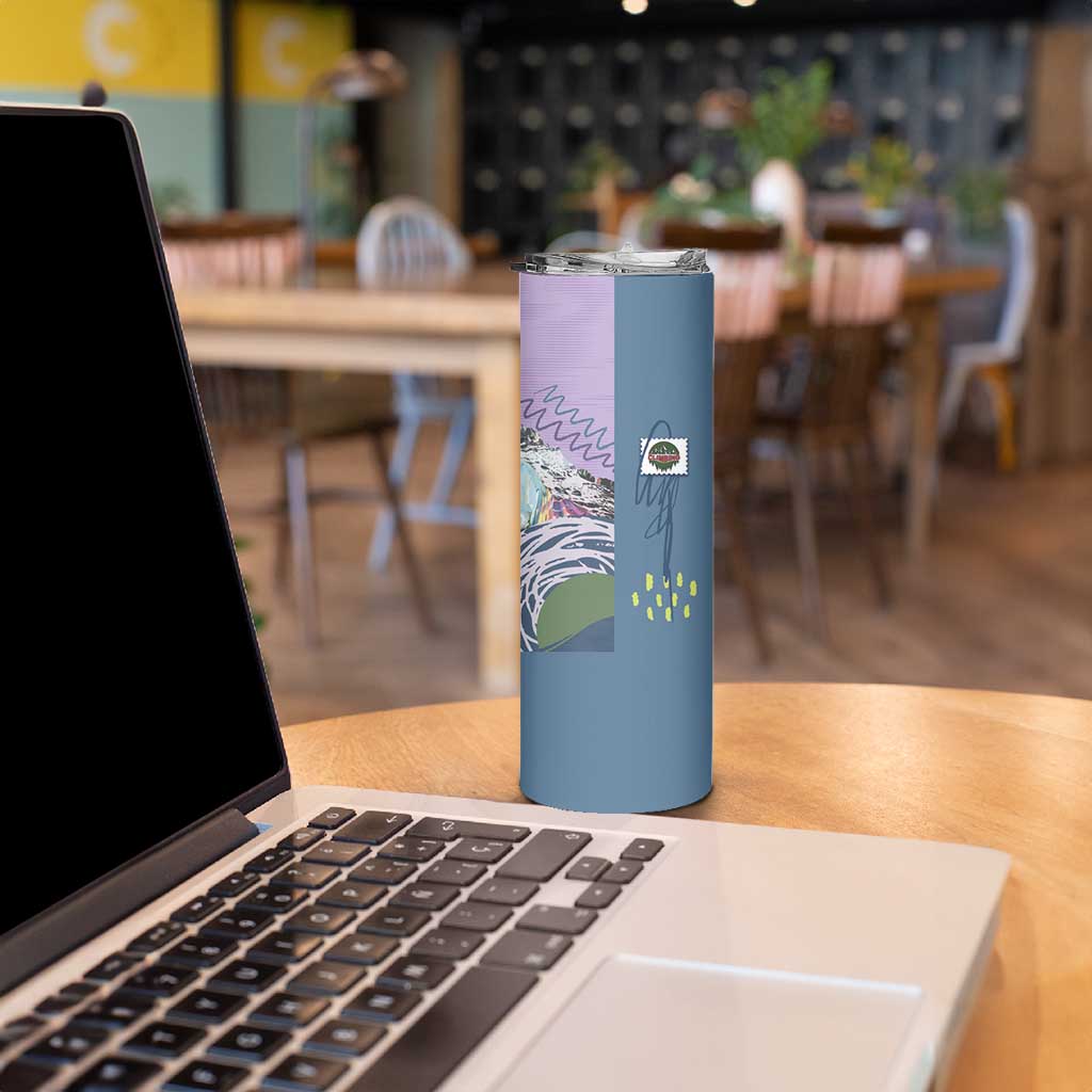 Custom Climbing Skinny Tumbler Mountain Art Retro Style