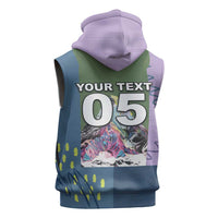 Custom Climbing Sleeveless Hoodie Mountain Art Retro Style