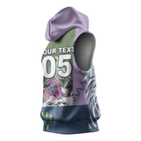 Custom Climbing Sleeveless Hoodie Mountain Art Retro Style