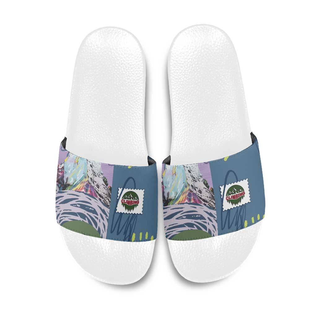 Climbing Slide Sandals Mountain Art Retro Style