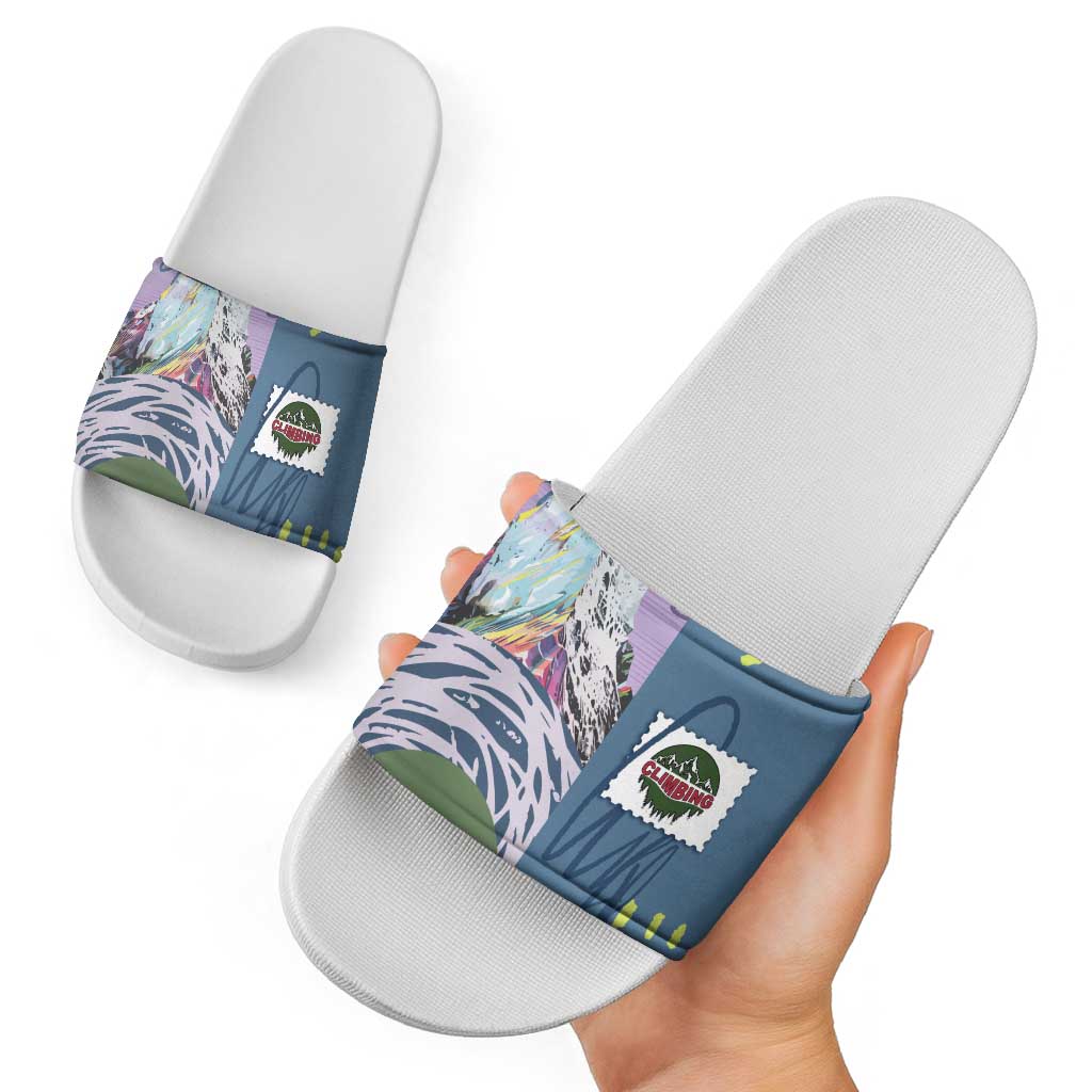 Climbing Slide Sandals Mountain Art Retro Style
