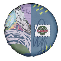 Climbing Spare Tire Cover Mountain Art Retro Style