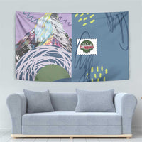 Climbing Tapestry Mountain Art Retro Style