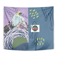 Climbing Tapestry Mountain Art Retro Style