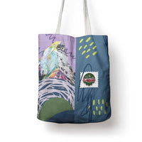 Climbing Tote Bag Mountain Art Retro Style