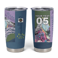 Custom Climbing Tumbler Cup Mountain Art Retro Style
