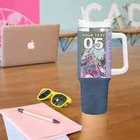 Custom Climbing Tumbler With Handle Mountain Art Retro Style
