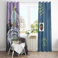 Climbing Window Curtain Mountain Art Retro Style