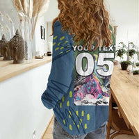 Custom Climbing Women Casual Shirt Mountain Art Retro Style