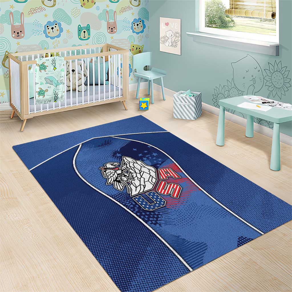 USA Climbing Area Rug American Eagle Climber