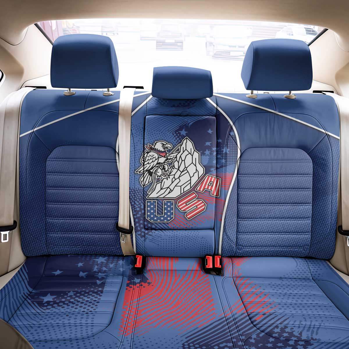 USA Climbing Back Car Seat Cover American Eagle Climber