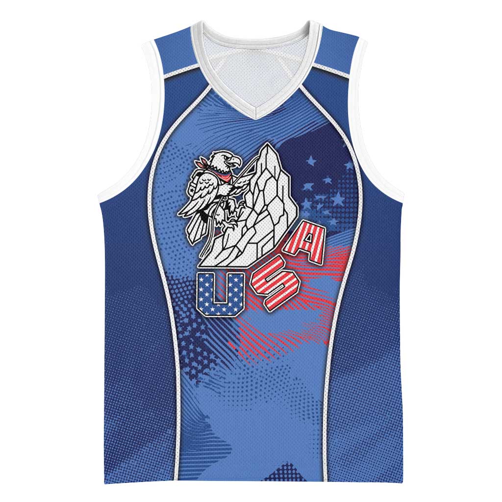 Custom USA Climbing Basketball Jersey American Eagle Climber