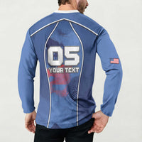 Custom USA Climbing Button Sweatshirt American Eagle Climber