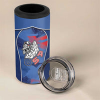 Custom USA Climbing 4 in 1 Can Cooler Tumbler American Eagle Climber