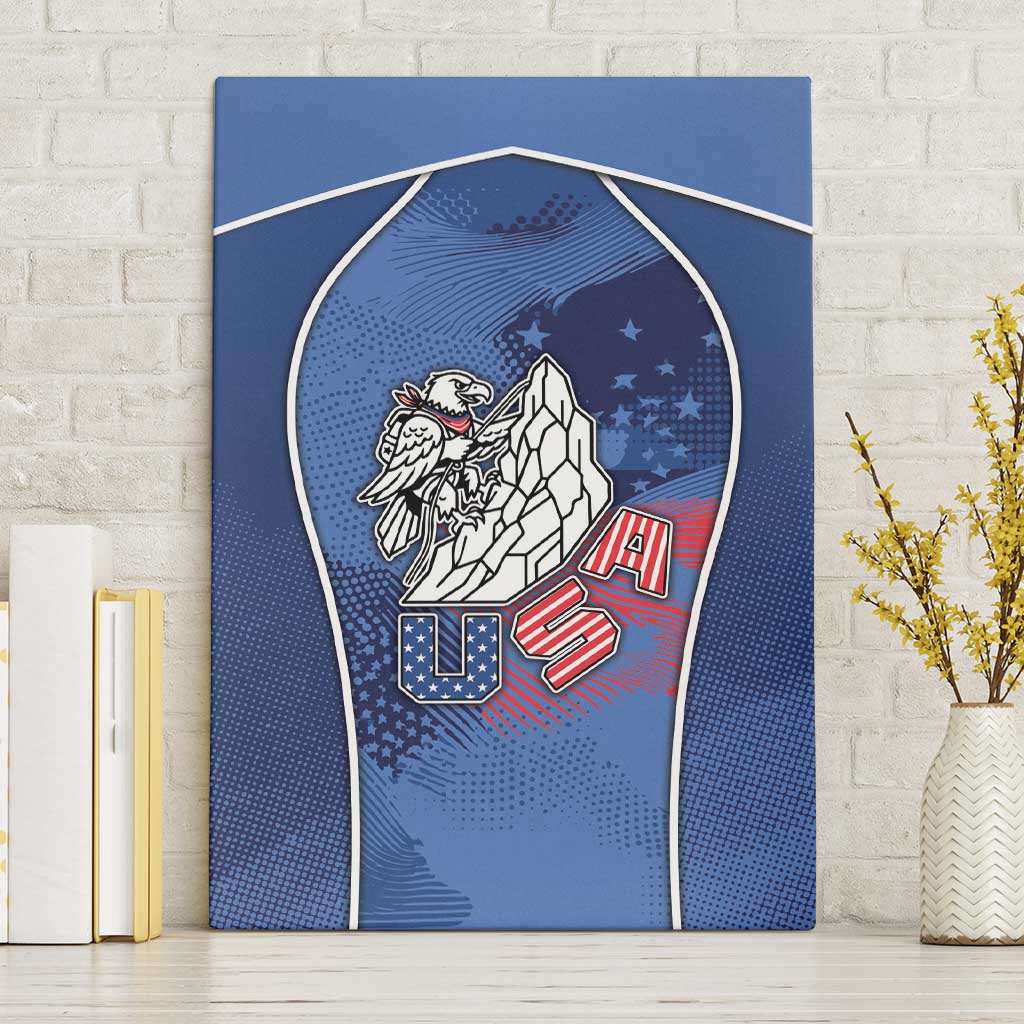 USA Climbing Canvas Wall Art American Eagle Climber
