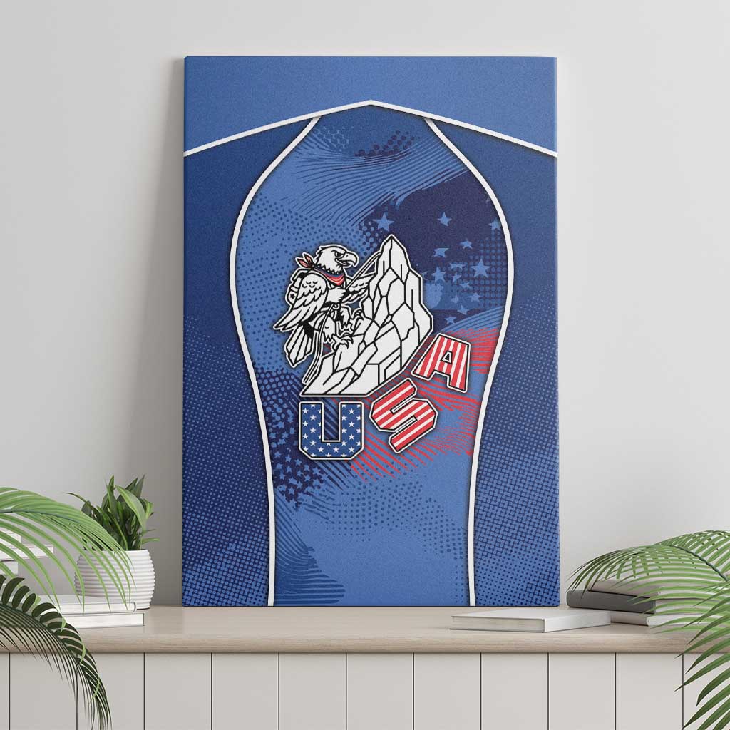 USA Climbing Canvas Wall Art American Eagle Climber