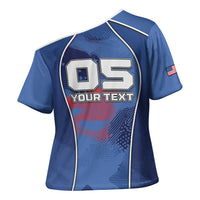 Custom USA Climbing Cross Shoulder Shirt American Eagle Climber